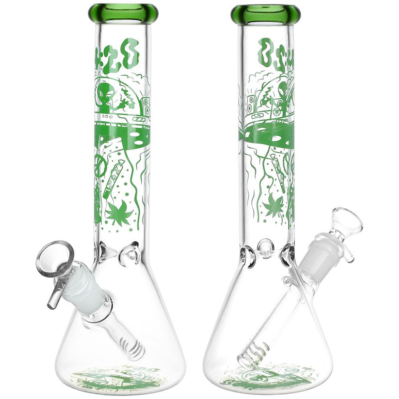 420 UFO Visitor Beaker Glass Water Pipe - 10" / 14mm F - Headshop.com