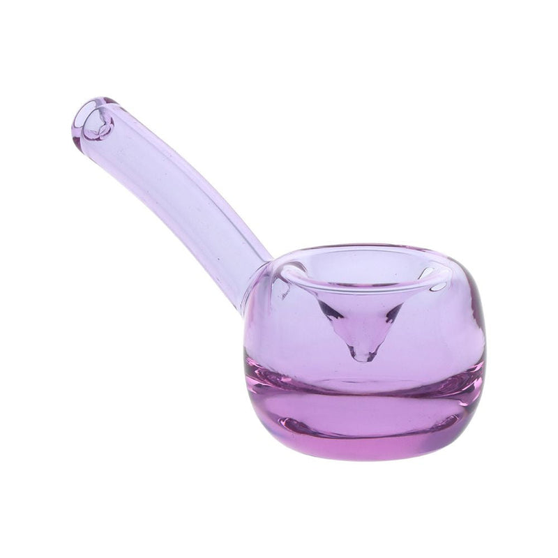 Elegant Bent Hammer Glass Hand Pipe - 4" / Colors Vary