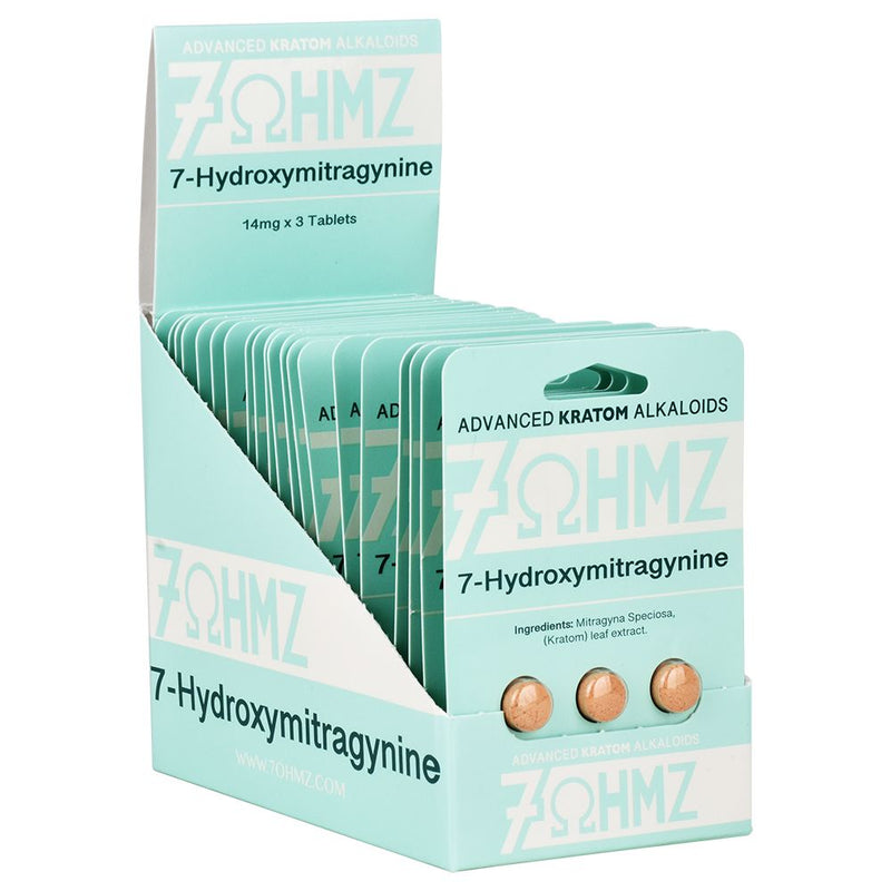 7-OHMZ Kratom Alkaloid 7-Hydroxymitragynine Tablets | 14mg | 20pk Display