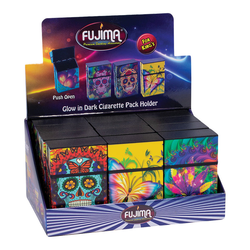 12PC DISP - Fujima Trippy Glow Cigarette Case -Kingsize/Asst - Headshop.com