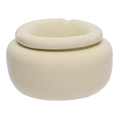 Fujima Moroccan Ceramic Ashtray - White Pearl / 5" - Headshop.com