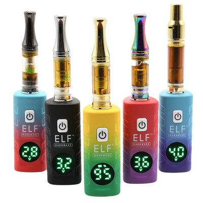 15CT DISPLAY - ELF Hardware Deltaic 510 Cart Vape Battery - 500mAh / Assorted Colors