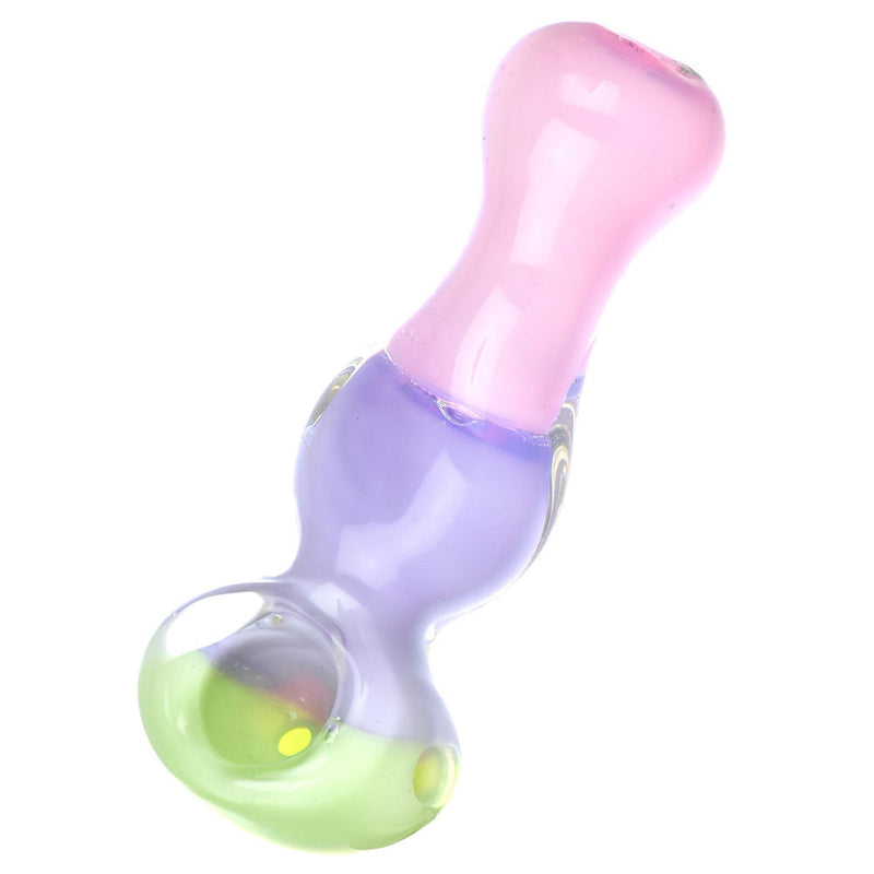 Pastel Color Block Glass Spoon Pipe - 3.75" - Headshop.com