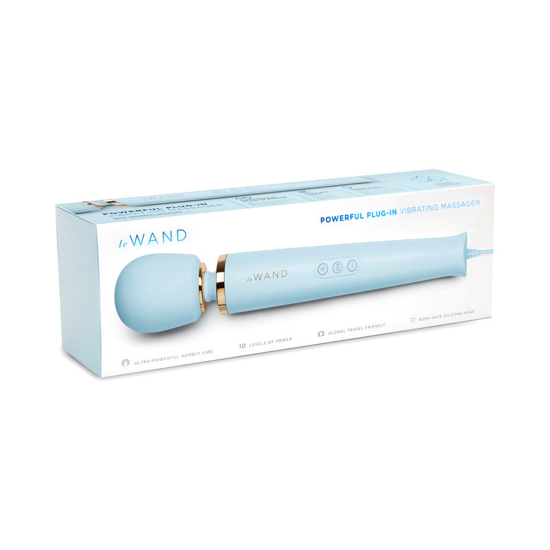 Le Wand Plug-In Vibrating Massager Sky Blue