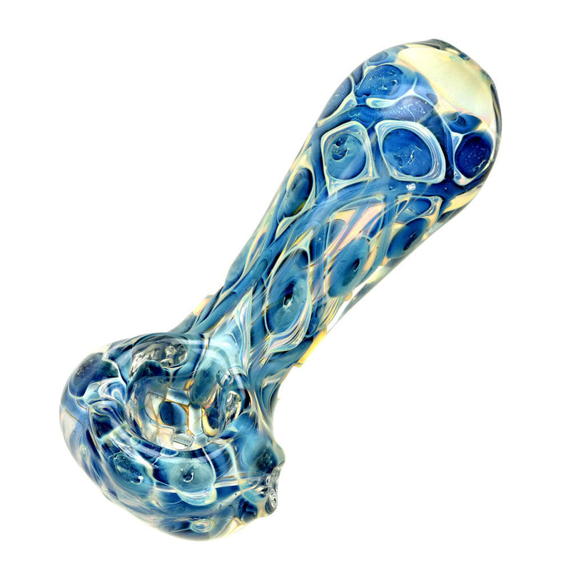 Fumed Bubble Weave Glass Hand Pipe - 4.25" / Colors Vary - Headshop.com