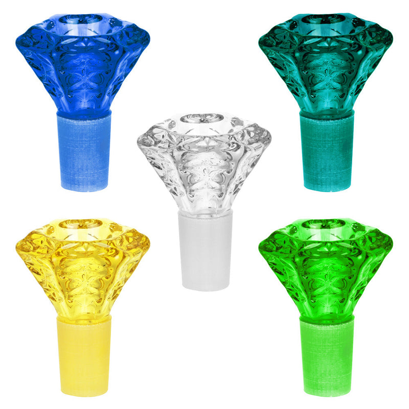 Diamond Cut Bowl Slide - 14mm M / Colors Vary - Headshop.com