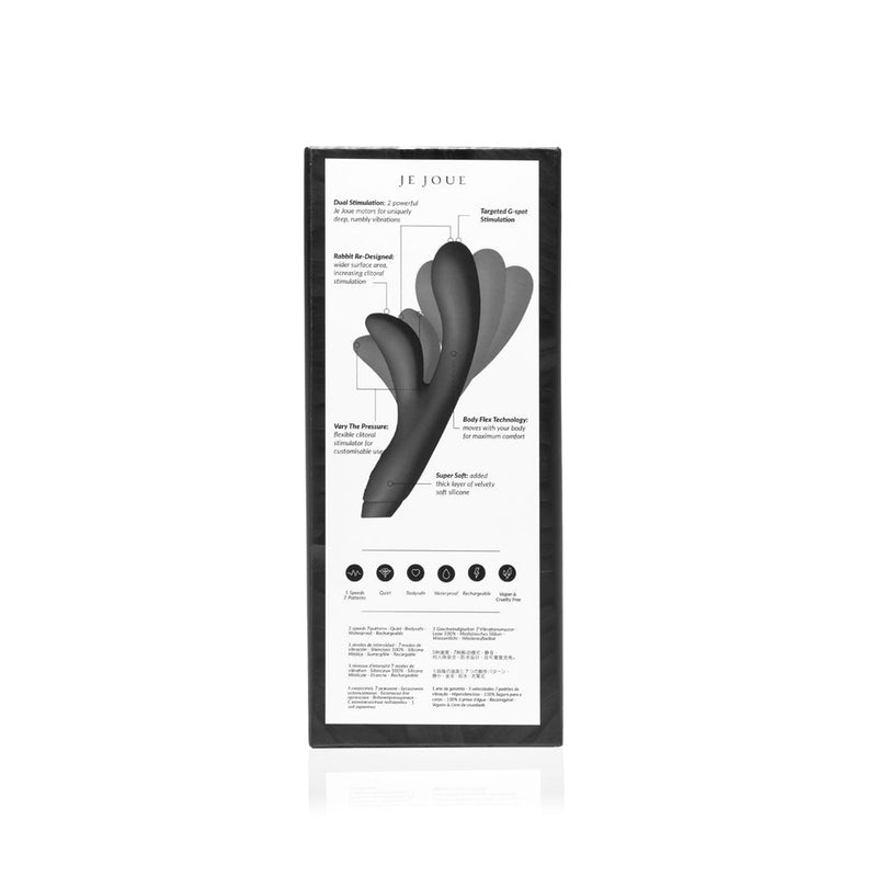 Je Joue Hera Flex Rechargeable Flexible Silicone Rabbit Vibrator Black