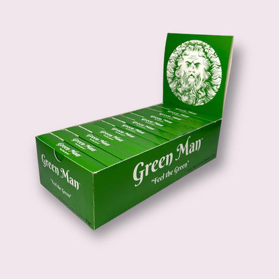 Green Man King Size Green Rice Papers with Pre-Rolled Tips - Headshop.com