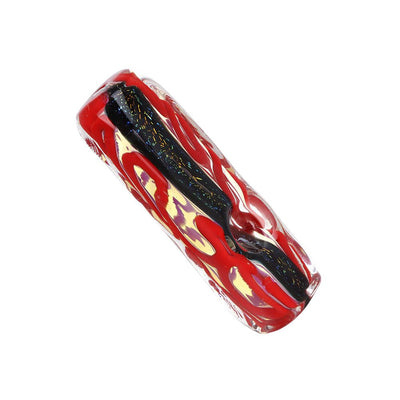 Blood Moon Dichro Stripe Squared Glass Hand Pipe - 3.5"