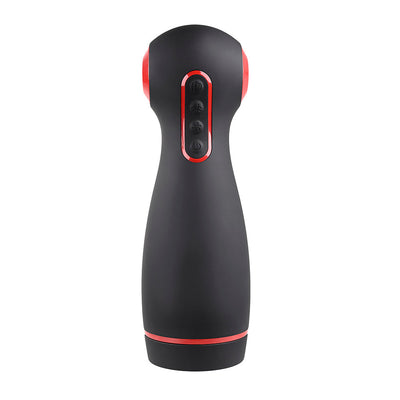 Zero Tolerance Tight Squeeze Rechargeable Vibrating Squeezing Talking Stroker TPE Black/Red