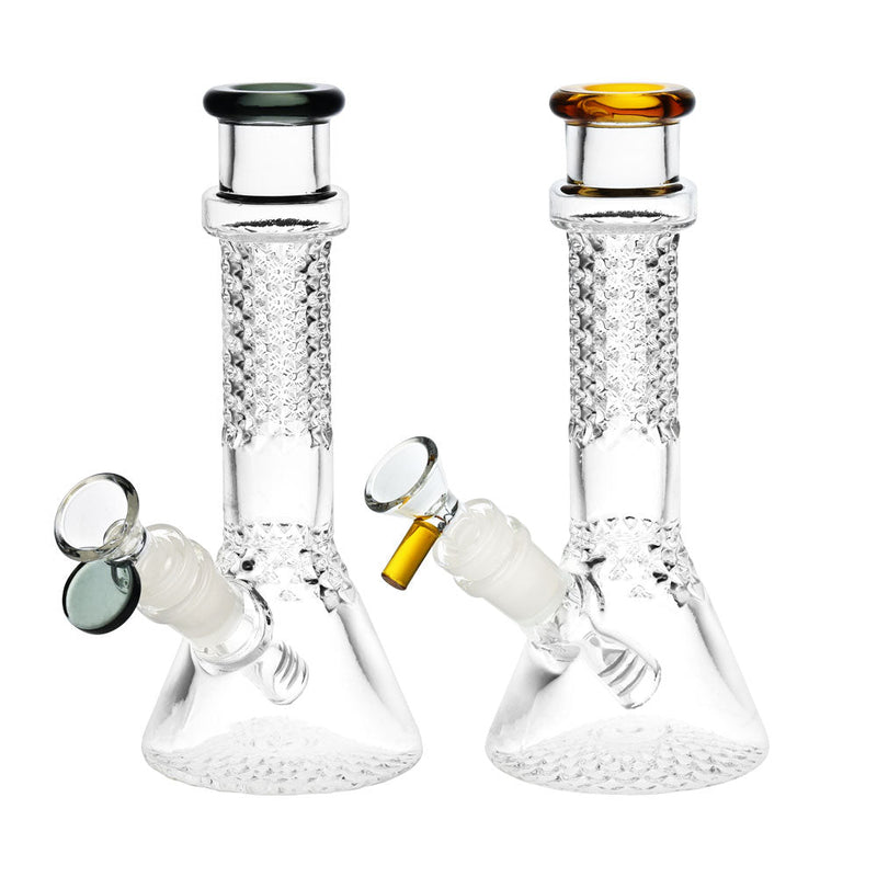 Fractal Mini Beaker Water Pipe 14mm - 7.5"/14mm F/Clrs Vry - Headshop.com