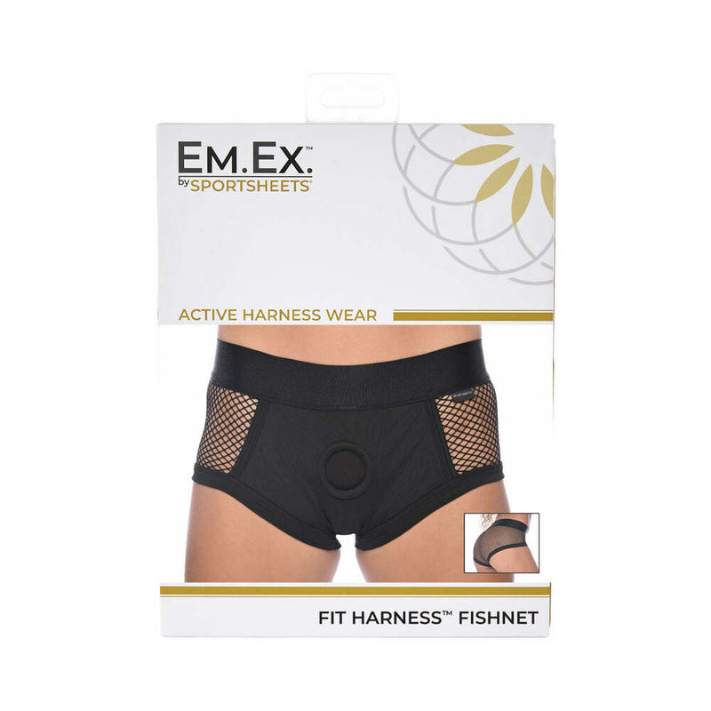 Sportsheets Em.Ex. Fit Harness Fishnet XL