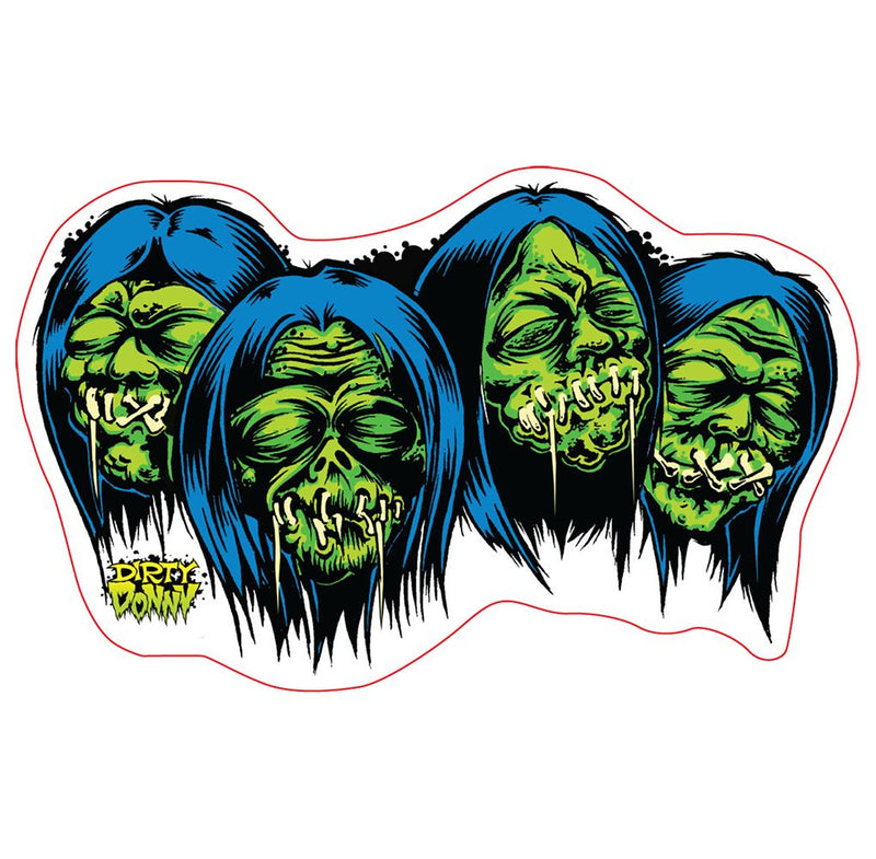 Shrunken Heads by Dirty Donny Sticker - 5.6" x 3.5"