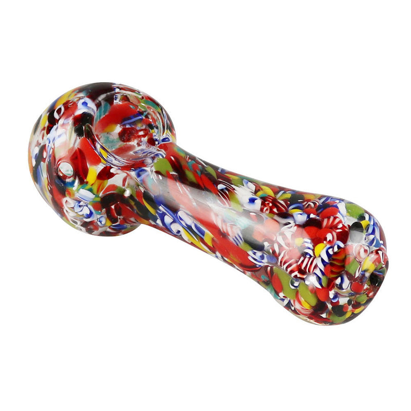 Splatter Frit Glass Hand Pipe - 4.5" - Headshop.com