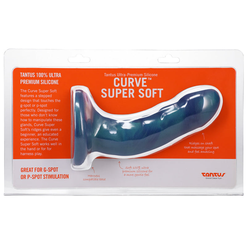 Tantus Curve 6.5 in. Dildo Soft Malachite