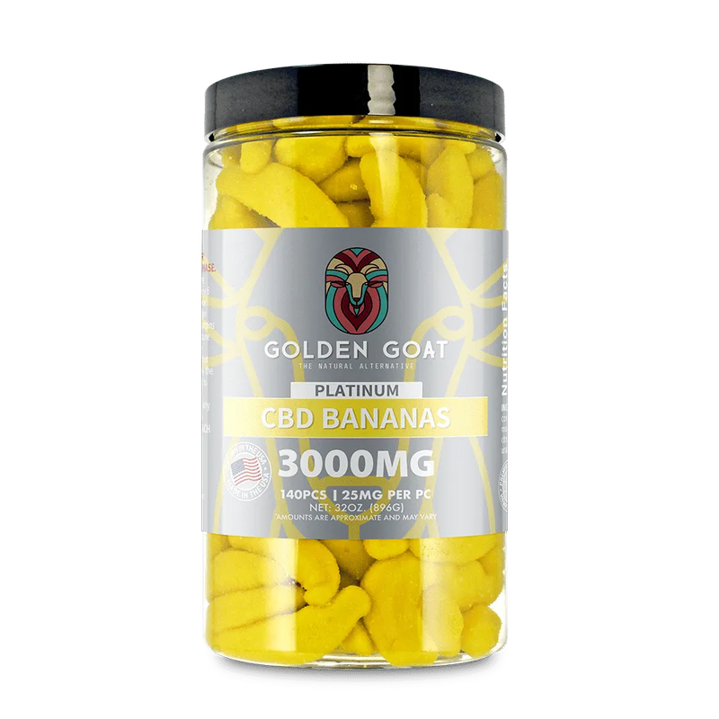 Platinum CBD Gummies 3000mg - Banana - Headshop.com