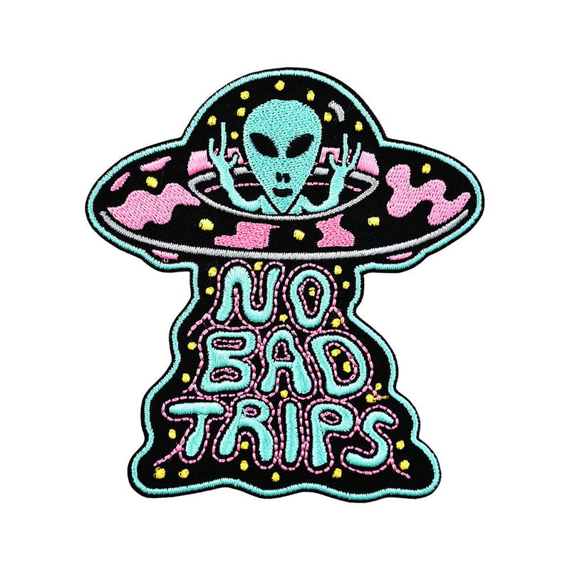 Killer Acid Embroidered Iron-On Patch - No Bad Trips / 3.5" x 4" - Headshop.com