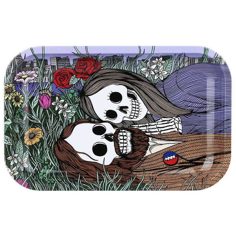 Grateful Dead x Pulsar Metal Rolling Tray - Flower Couple / 11" x 7"