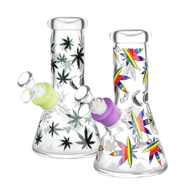 420 Celebration Glass Beaker Water Pipe | 8" | 14mm F - Headshop.com