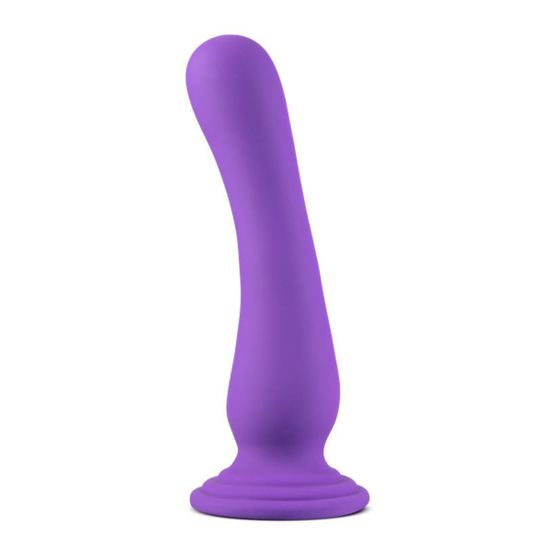 Impressions Ibiza Rechargeable Silicone 7.75 in. Vibrating Dildo with Suction Cup Plum