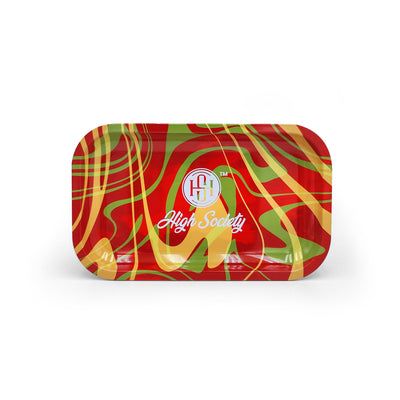 High Society | Medium Rolling Tray - Rasta - Headshop.com