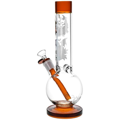 Pulsar Halloween Round Ball Glass Water Pipe - 11.75" / 14mm F