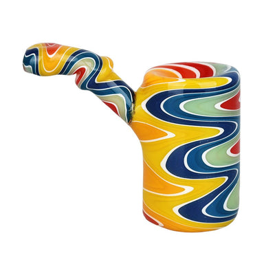 Rainbow Wig Wag Glass Sherlock Pipe | 3.25" - Headshop.com