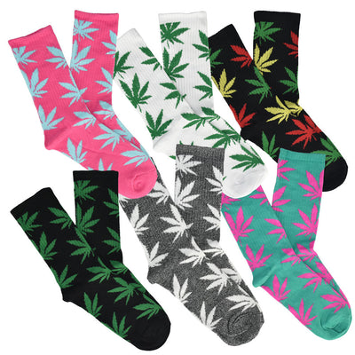 Hemp Leaf Socks | 6 Pack - Headshop.com