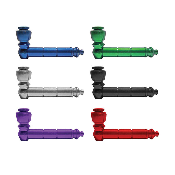 Aluminum Pipe w/ Lid - Colors Vary 3.25"