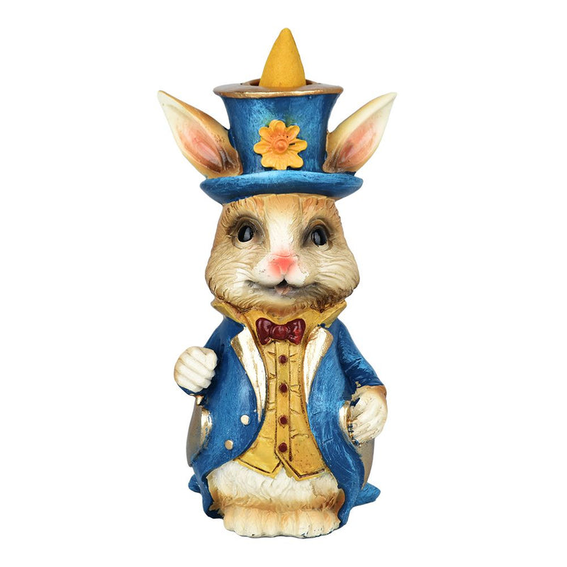 Alice In Wonderland Rabbit Backflow Cone Incense Burner - 6.25"