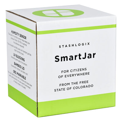 Stashlogix Bamboo Lid SmartJar w/ Analogue Humidity Sensor