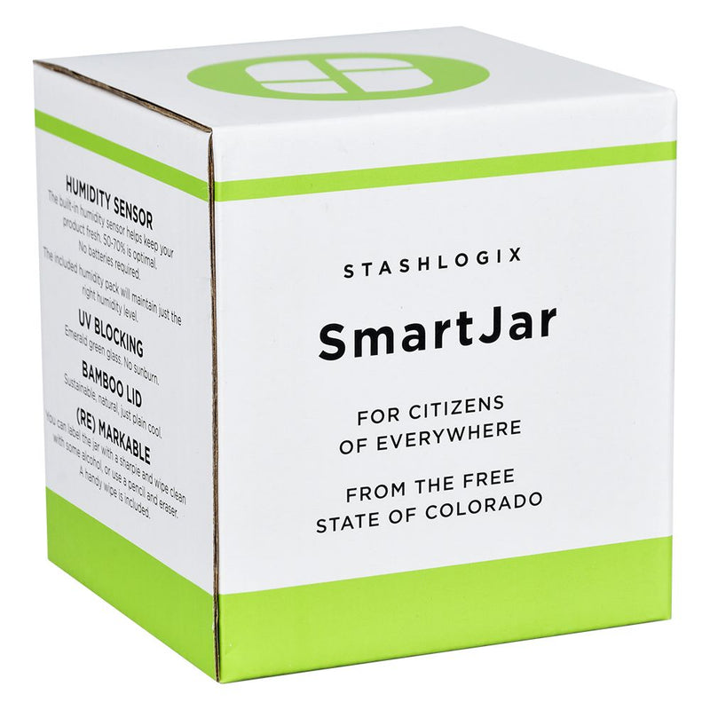 Stashlogix Bamboo Lid SmartJar w/ Analogue Humidity Sensor