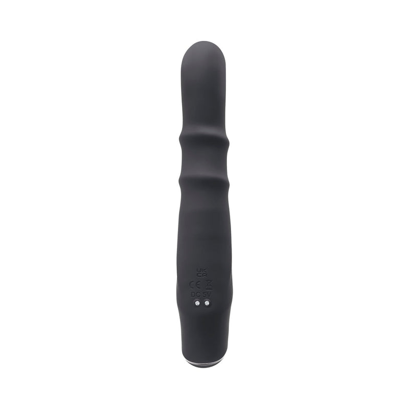 Evolved Ringmaster Rechargeable Dual Stim Vibe Silicone Black