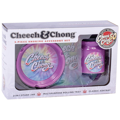 Cheech & Chong Smoke Lover's Gift Set - 3pc / Purple Tie-Dye - Headshop.com