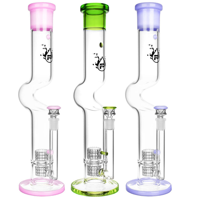 Pulsar Swerve U-Bend Neck Water Pipe - 16.5"/14mm F/Colors Vary - Headshop.com