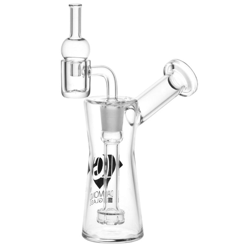 Diamond Glass Rong Mini Dab Rig - 5.25" / 14mm F - Headshop.com