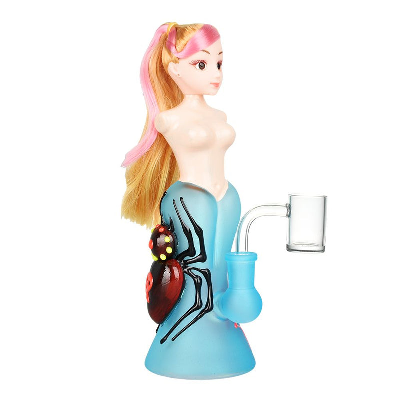 Doll Glow In The Dark Glass Water Pipe - 7.25" / 14mm F / Designs Vary - Headshop.com