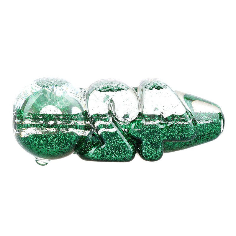 4CT BUNDLE - Glitter 420 Glycerin Glass Hand Pipe - 4.25" / Assorted Colors