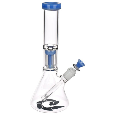 Glass House Flathead Perc Beaker - 12" / 14mm F / Colors Vary