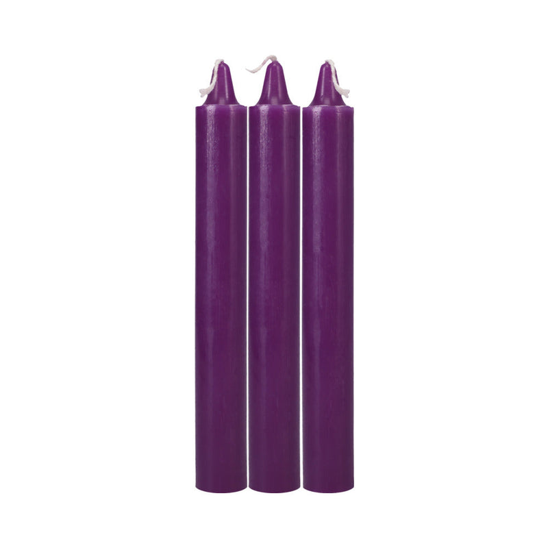 Japanese Drip Candles 3-Pack Purple