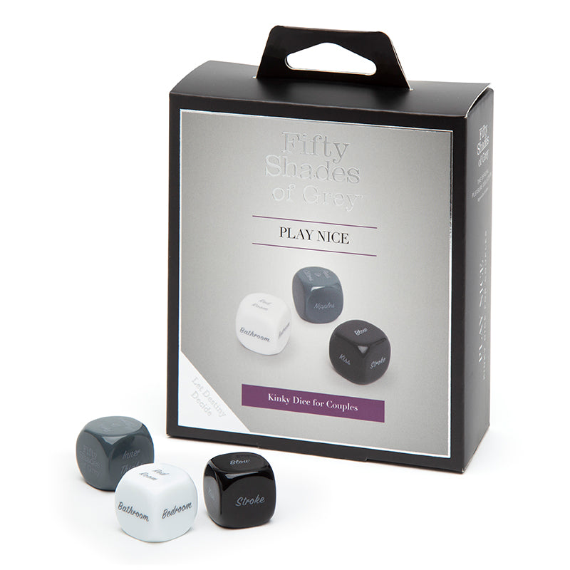 Fifty Shades of Grey Play Nice Kinky Dice for Couples - Headshop.com