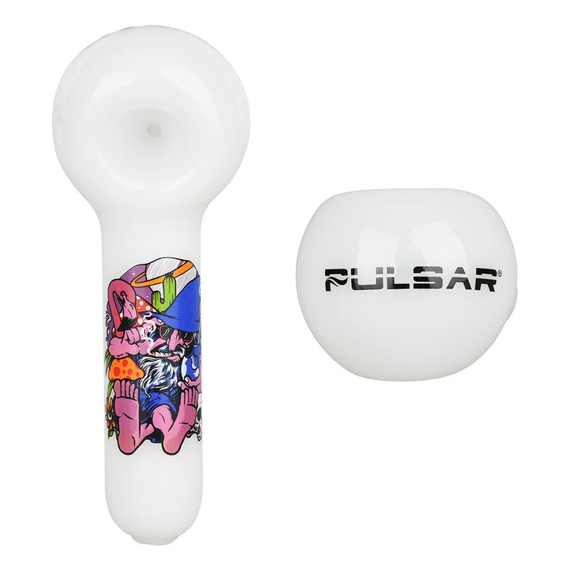 Pulsar Artist Series Spoon Pipe - Flamingo Wizard / 5" - Headshop.com