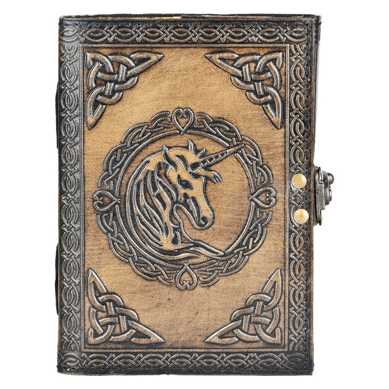 Unicorn Embossed Leather Journal - 7" x 5" - Headshop.com