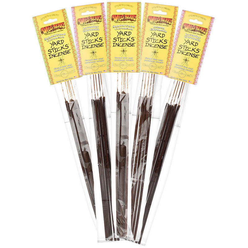 Wild Berry Citronella Yard Sticks | 19" | 5pk | 12pc Display - Headshop.com