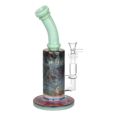 Mermaid Etched Water Pipe - 9.25"/14mm F/Colors Vary - Headshop.com