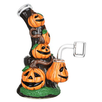 Piled Up Pumpkin Patch Enamel on Glass Dab Rig - 7" / 14mm F - Headshop.com