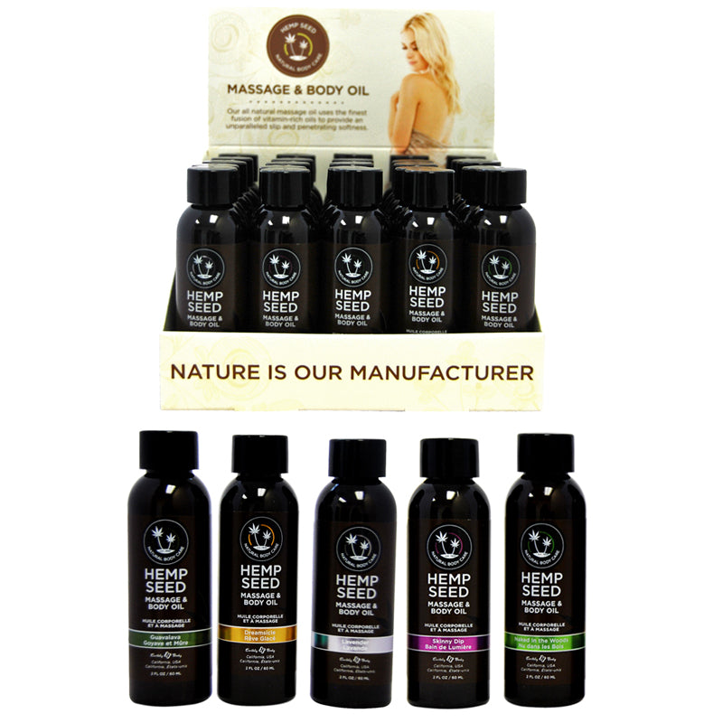 Earthly Body Massage Oil Counter Display  25pc - Headshop.com