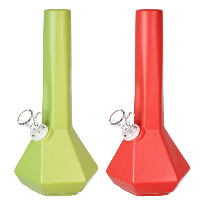 Ceramic Prism Beaker Water Pipe - 10"/14mm F/Colors Vary - Headshop.com
