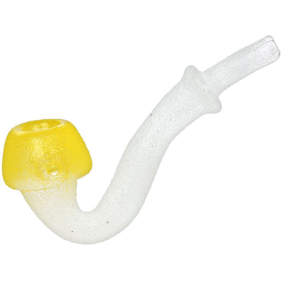 Cubensis Frosted Glass Sherlock Pipe - 4.5" / Colors Vary