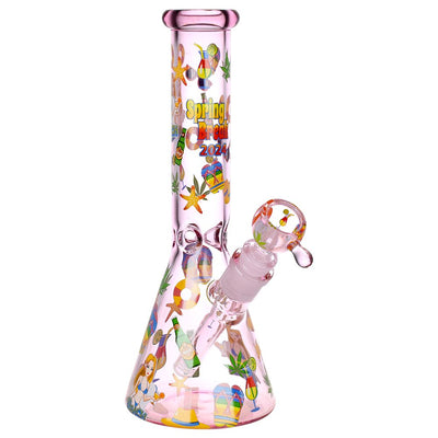 Spring Break 2024 Glass Beaker Water Pipe | 10" | 14mm F - Headshop.com